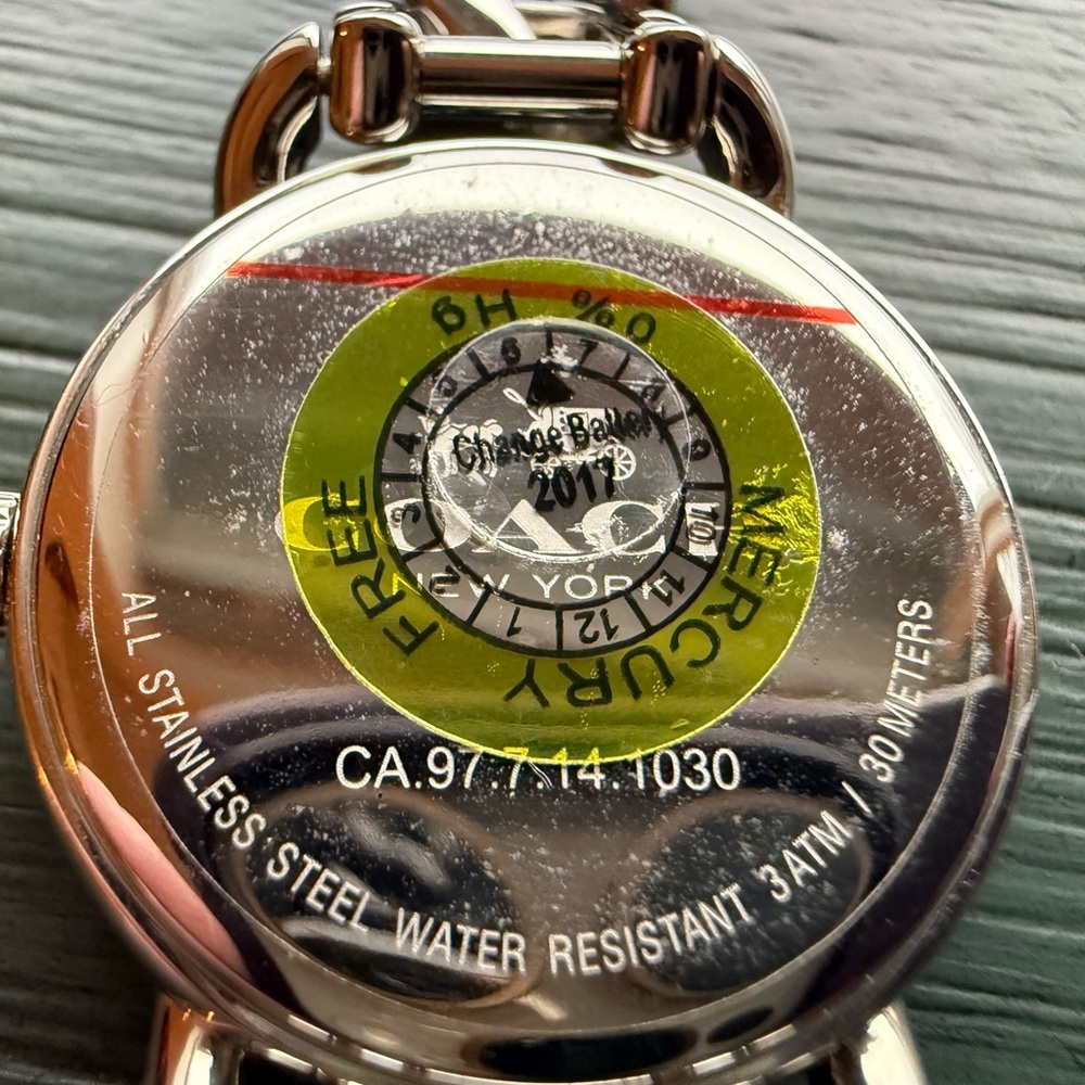 Coach Silver Watch with Cuban Chain - Picture 3 of 5